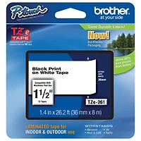 Brother P-Touch TZe 1.4" Laminated Tape (BRTTZ261) - White