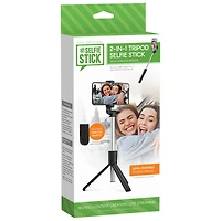 Perche à égoportrait avec trépied 2-en-1 Bluetooth de ReTrak - Noir
