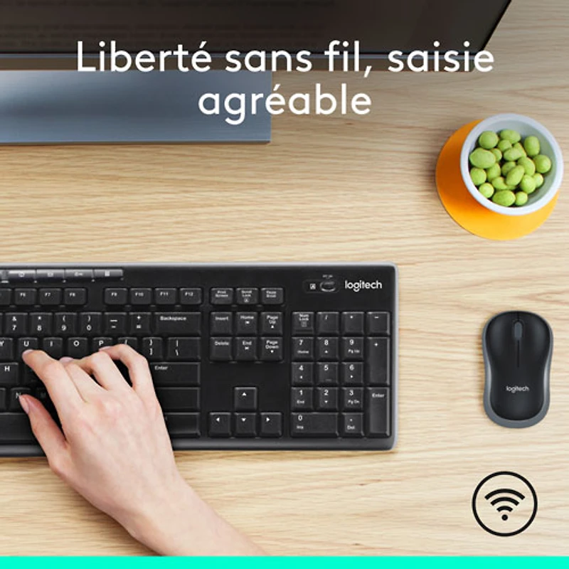 Logitech MK270 Wireless Keyboard & Mouse Combo - Black