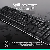 Logitech MK270 Wireless Keyboard & Mouse Combo - Black