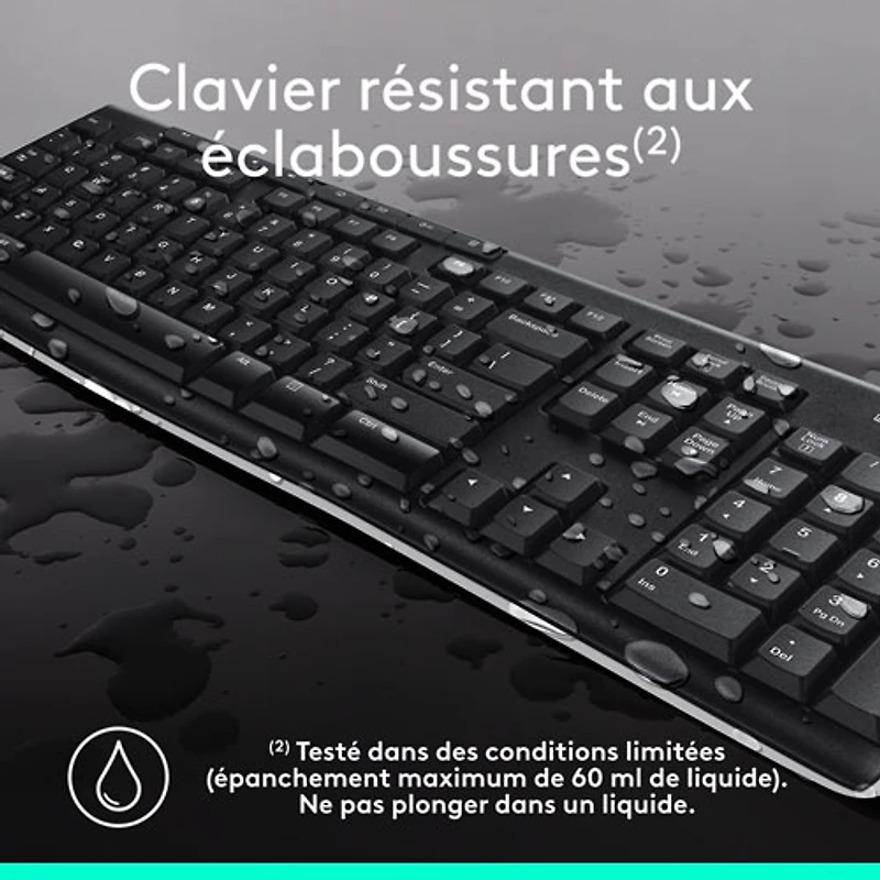 Logitech MK270 Wireless Keyboard & Mouse Combo - Black