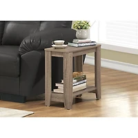 Contemporary 2-Tier Rectangular Accent Table - Dark Taupe