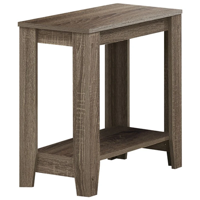 Contemporary 2-Tier Rectangular Accent Table - Dark Taupe