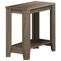 Contemporary 2-Tier Rectangular Accent Table - Dark Taupe