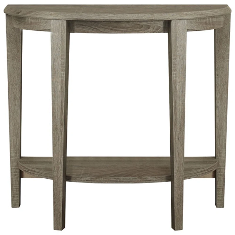 Contemporary Half-Circle Console Table - Dark taupe