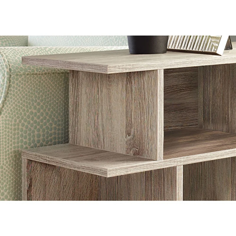 Contemporary Rectangular End Table - Dark Taupe