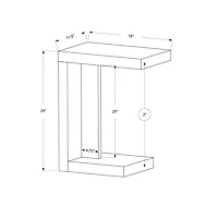 Contemporary Rectangular Accent Table - Cappuccino (I 2486)