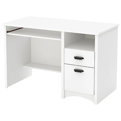 Bureau d'ordinateur rustique Gascony - Blanc pur