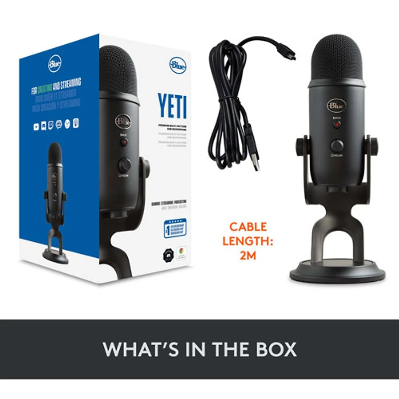Microphone USB Yeti de Blue Microphones - Édition Blackout
