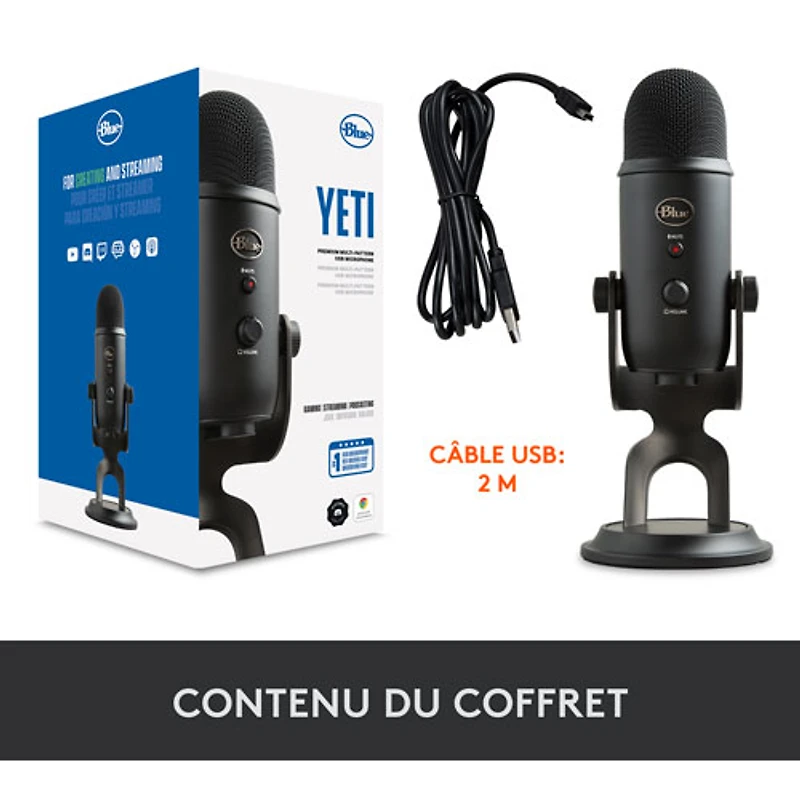 Microphone USB Yeti de Blue Microphones - Édition Blackout