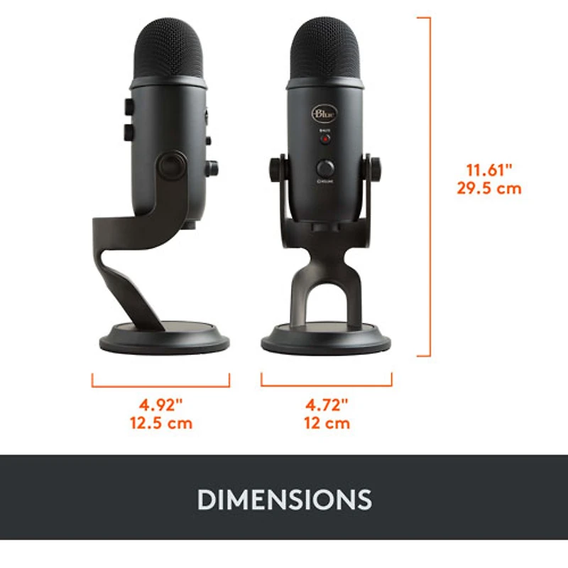 Microphone USB Yeti de Blue Microphones - Édition Blackout