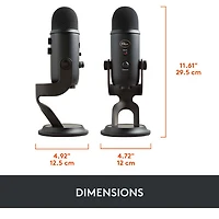 Microphone USB Yeti de Blue Microphones - Édition Blackout