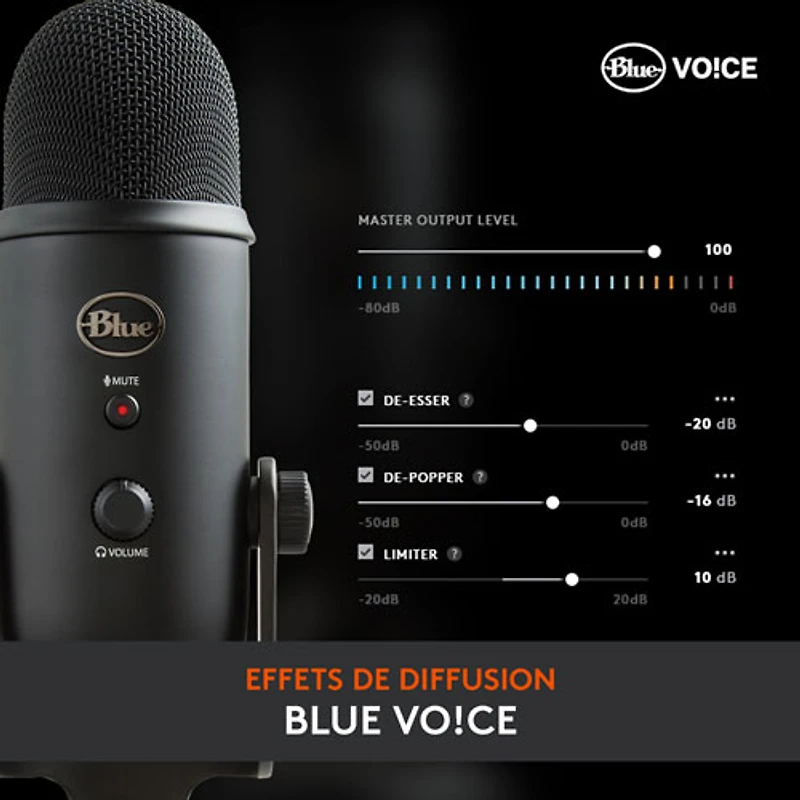 Microphone USB Yeti de Blue Microphones - Édition Blackout