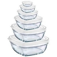 Duralex Lys Stackable Bowl with White Lid - Set of