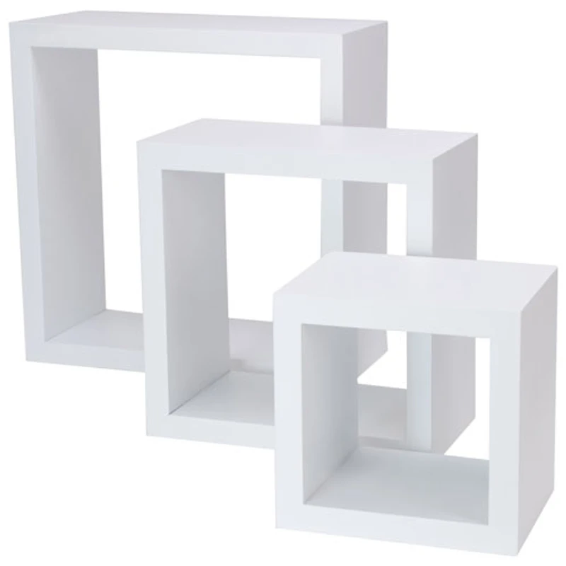 Cubbi 3-Piece Wall Shelf - White