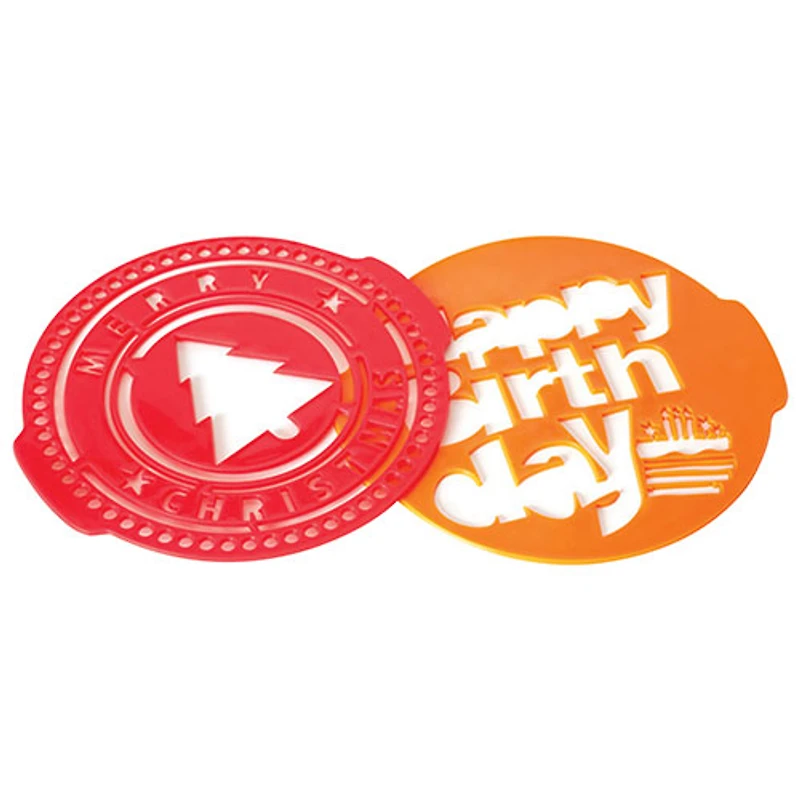 Pavoni Birthday/Christmas Sugar Stencil