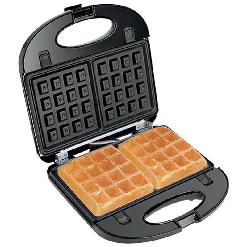 Salton 3-in-1 Grill/Sandwich/Waffle Maker - Stainless Steel/Black - English