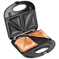 Salton 3-in-1 Grill/Sandwich/Waffle Maker - Stainless Steel/Black - English