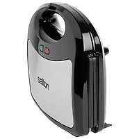 Salton 3-in-1 Grill/Sandwich/Waffle Maker - Stainless Steel/Black - English