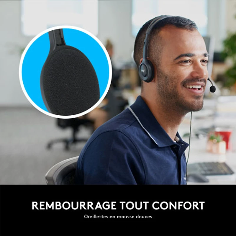Casque d'écoute avec microphone H111 de Logitech