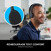 Casque d'écoute avec microphone H111 de Logitech