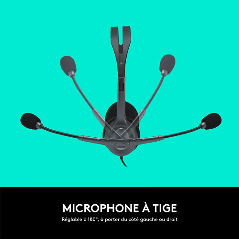 Casque d'écoute avec microphone H111 de Logitech