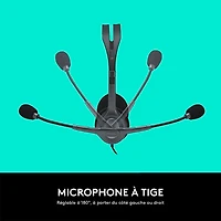 Casque d'écoute avec microphone H111 de Logitech