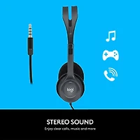 Casque d'écoute avec microphone H111 de Logitech