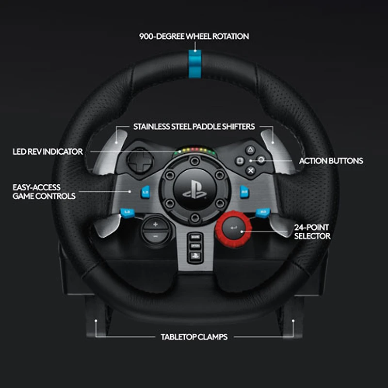 Logitech G29 Driving Force Racing Wheel for PlayStation/PC - Dark
