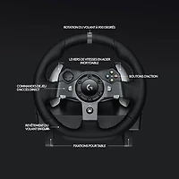 Volant de course G920 Driving Force de Logitech pour Xbox/PC - Foncé