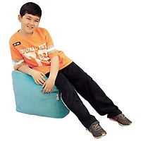 Comfy Kids - Cube Bean Bag Chair - Dazzle Blue