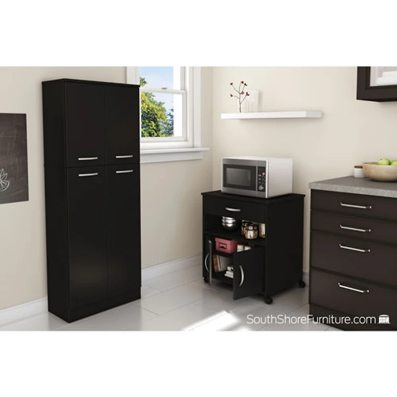 Axess Contemporary Mobile Printer Stand - Pure Black