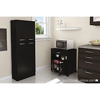 Axess Contemporary Mobile Printer Stand - Pure Black