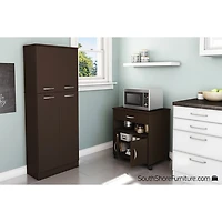 Chariot mobile contemporain Fiesta pour four à micro-ondes - Chocolat