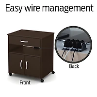 Chariot mobile contemporain Fiesta pour four à micro-ondes - Chocolat