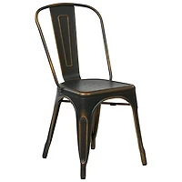 Chaise de salle à manger contemporaine Bristow - Ensemble de 4 - Cuivre antique