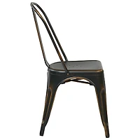 Chaise de salle à manger contemporaine Bristow - Ensemble de 4 - Cuivre antique