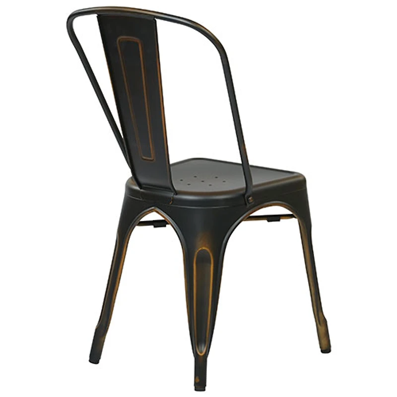 Chaise de salle à manger contemporaine Bristow - Ensemble de 4 - Cuivre antique