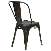 Chaise de salle à manger contemporaine Bristow - Ensemble de 4 - Cuivre antique