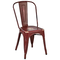 Chaise de salle à manger contemporaine Bristow - Ensemble de 4 - Rouge antique