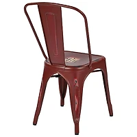 Chaise de salle à manger contemporaine Bristow - Ensemble de 4 - Rouge antique