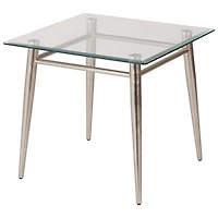 Avenue Six Brooklyn Square Glass-Top End Table