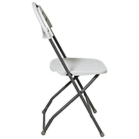 Work Smart Resin Folding Chair - 4 Pack - Light Grey
