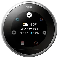 Google Nest Wi-Fi Smart Learning Thermostat (3rd Generation) - Stainless Steel