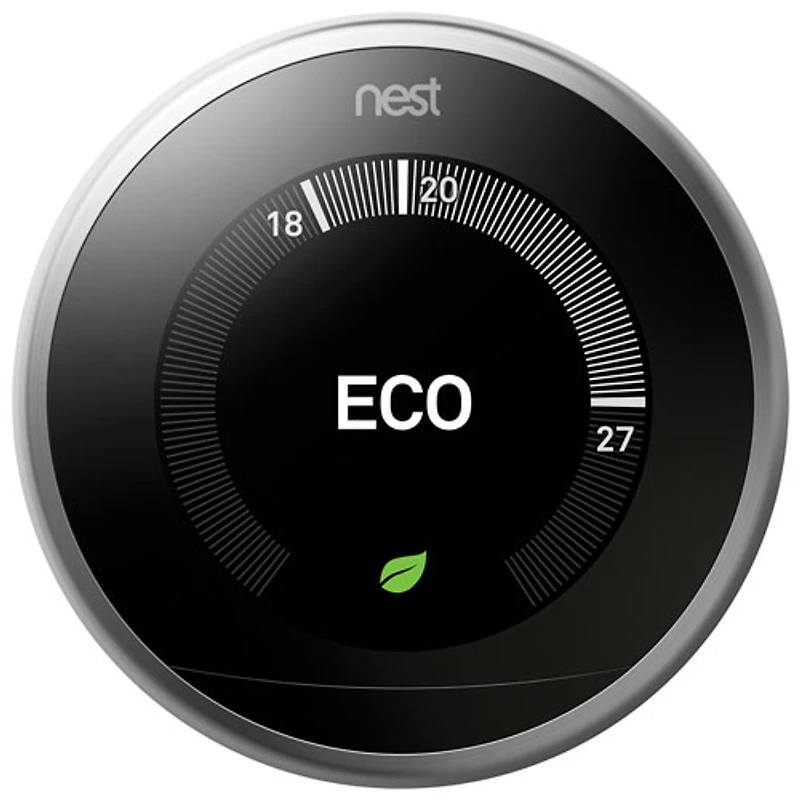 Google Nest Wi-Fi Smart Learning Thermostat (3rd Generation) - Stainless Steel