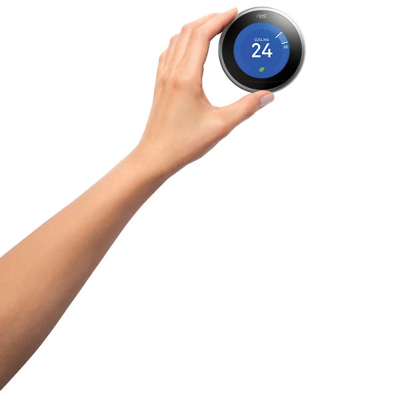 Google Nest Wi-Fi Smart Learning Thermostat (3rd Generation) - Stainless Steel