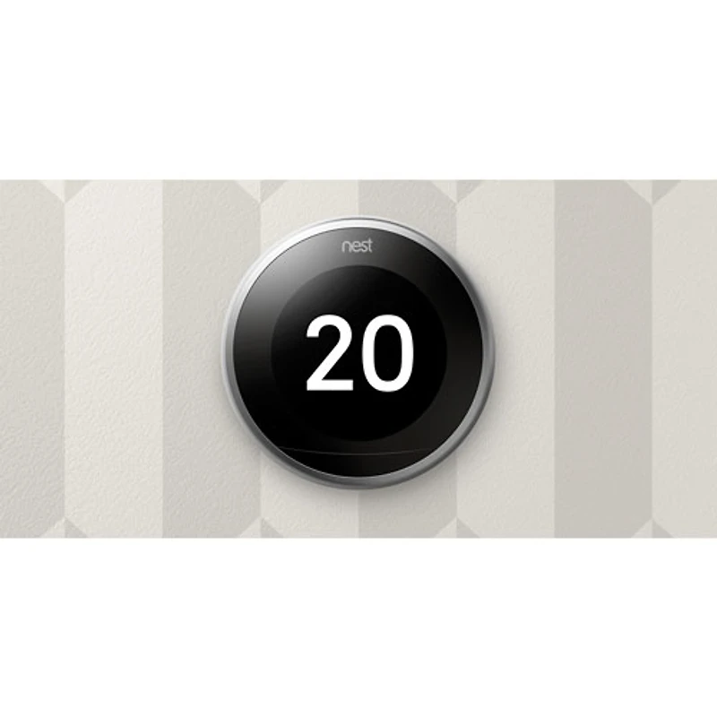 Google Nest Wi-Fi Smart Learning Thermostat (3rd Generation) - Stainless Steel