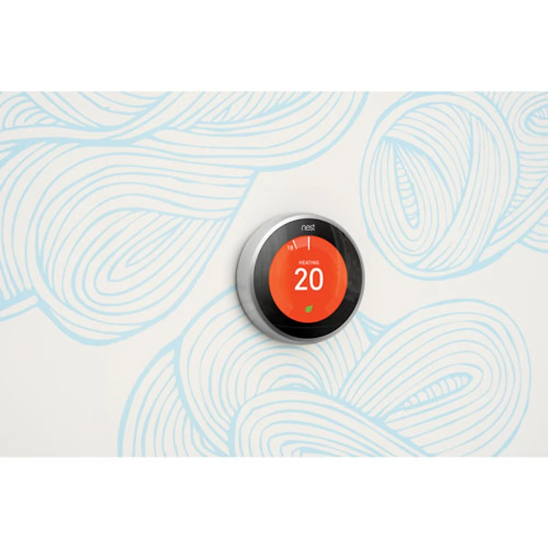 Google Nest Wi-Fi Smart Learning Thermostat (3rd Generation) - Stainless Steel