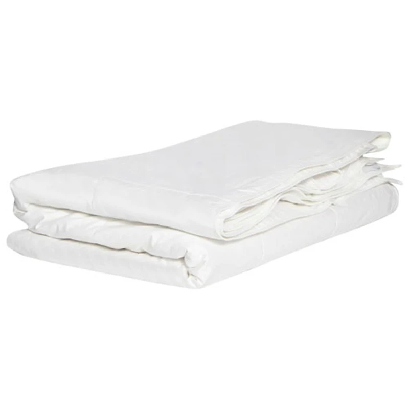 LuxeportPURE 233 Thread Count Silk 4 Seasons Duvet with Mattress & Pillow Protector - Single - White