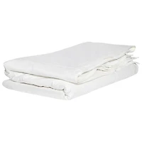 LuxeportPURE 233 Thread Count Silk 4 Seasons Duvet with Mattress & Pillow Protector - Queen - White